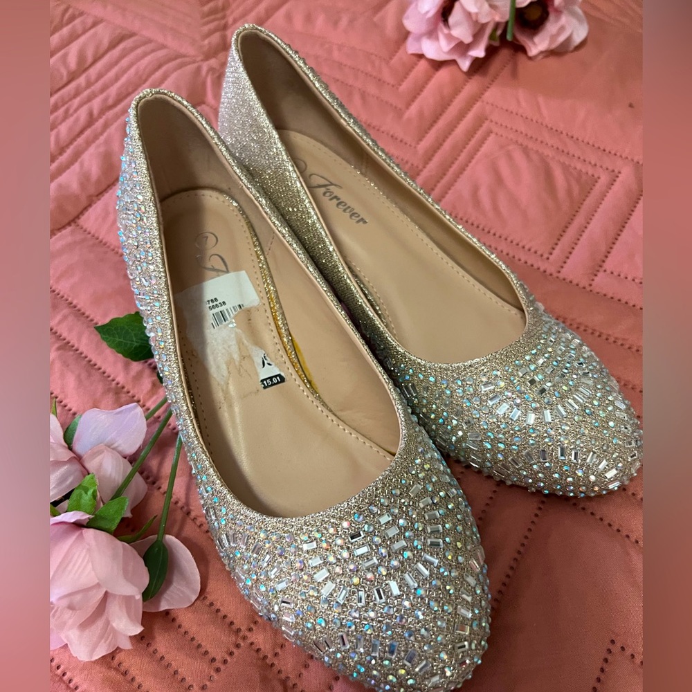 Sparkly, Rhinestone, iridescent heels